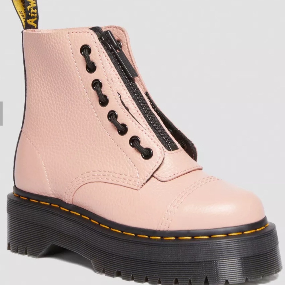 Dr Martens SINCLAIR MILLED NAPPA LEATHER PLATFORM BOOTS